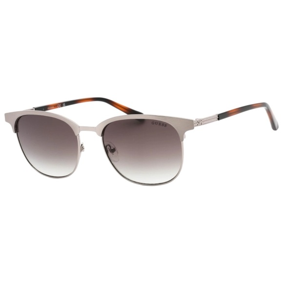 GUESS Men’s Sunglasses | Shiny Gunmetal Frame | Gradient Green Lenses | New - Picture 1 of 4